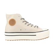 Vetersluiting Mode Sneakers Victoria , Beige , Dames