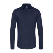 Donkerblauwe Overhemdjurk, Slim Fit, 100% Katoen Desoto , Blue , Heren