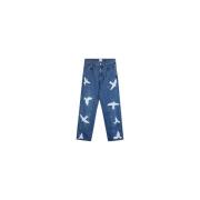 Blauwe Parker Birds Broek Arte Antwerp , Blue , Heren