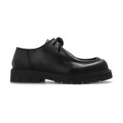 Schelvis leren schoenen Bottega Veneta , Black , Heren