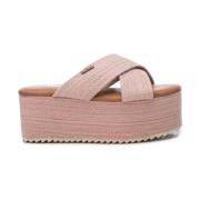 Elegante Wedges voor Moderne Vrouwen Refresh , Beige , Dames