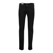 Zwarte Denim 5-Pocket Broek Replay , Black , Heren