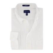 Casual wit linnen overhemd Gant , White , Heren