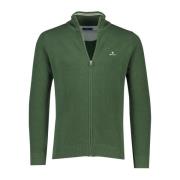 Groene Katoenen Vest Gant , Green , Heren