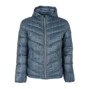 Gewatteerde Jas met Afneembare Capuchon Guess , Blue , Heren