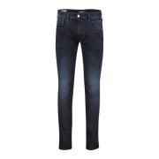 Donkerblauwe denim broek Replay , Blue , Heren