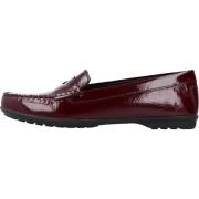 Stijlvolle Comfortabele Loafers voor Vrouwen Geox , Red , Dames