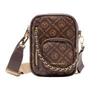 Handtas met Logoprint Carlo Colucci , Brown , Dames