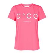 Stijlvolle Print Ronde Hals T-Shirt Co'Couture , Pink , Dames