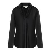 Zijden Blouse Vince , Black , Dames