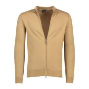 Camel Cardigan met Rits Hugo Boss , Brown , Heren