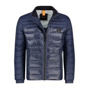 Donkerblauwe Tussenjas met Rits Hugo Boss , Blue , Heren