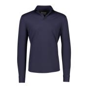 Donkerblauwe Polo met Lange Mouwen John Miller , Blue , Heren