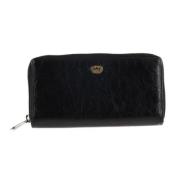 Tweedehands Zwarte Leren Gucci Portemonnee Gucci Vintage , Black , Dam...