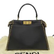 Pre-owned Leather fendi-bags Fendi Vintage , Black , Dames