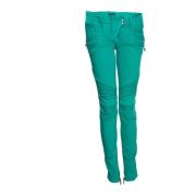 Biker jeans Balmain Pre-owned , Green , Dames