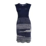 Pre-owned dress Chanel Vintage , Blue , Dames