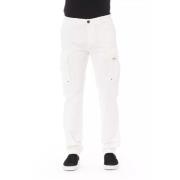 Trendy Witte Katoenen Jeansbroek Baldinini , White , Heren