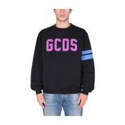 Logo geborduurd sweatshirt Gcds , Black , Heren