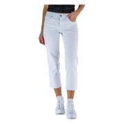 Cropped Jeans Fracomina , White , Dames