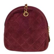 Pre-owned Suede chanel-bags Chanel Vintage , Red , Unisex