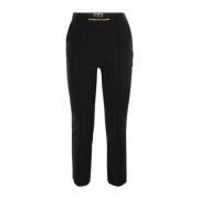 Rechte broek in bi-elasch met klemmen Elisabetta Franchi , Black , Dam...