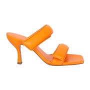 Lederen sandalen met dubbele band Gia Borghini , Orange , Dames