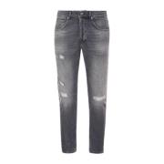 Wortel-fit jeans met gescheurd effect Dondup , Gray , Heren