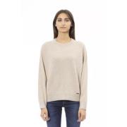 Trend Beige Wollen Trui Baldinini , Beige , Dames