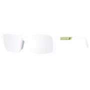 Witte spiegelende rechthoekige zonnebril Adidas , White , Heren