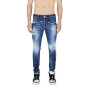 Slim Fit Skater Jeans Dsquared2 , Blue , Heren