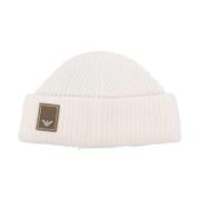 Witte Beanie Hoed - Herfst/Winter Collectie 2023/2024 Emporio Armani ,...