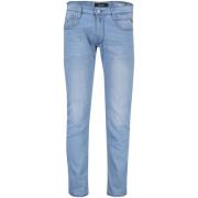 Blauwe Denim 5-Pocket Broek Replay , Blue , Heren