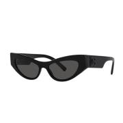 DG CrossedLarge Zonnebril Dolce & Gabbana , Black , Dames