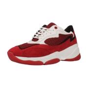 Stijlvolle Damessneakers Geox , Red , Dames