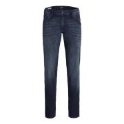 Klassieke Donkerblauwe Slim-fit Jeans voor Heren Jack & Jones , Blue ,...