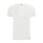 Wit T-Shirt - Regular Fit - 100% Katoen Jil Sander , White , Heren