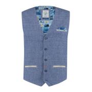 Blauwe Gilet in Effendesign A fish named Fred , Blue , Heren