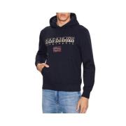 Stijlvolle Heren Hoodie Napapijri , Blue , Heren