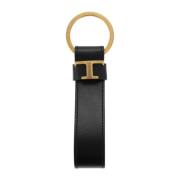 Leren Sleutelhanger Tod's , Black , Heren