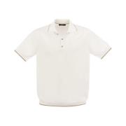 Polo Shirt Peserico , White , Heren