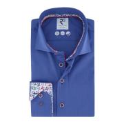 Casual Blauw Overhemd R2 Amsterdam , Blue , Heren