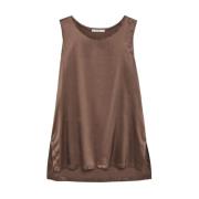 Sleeveless Tops Maliparmi , Brown , Dames