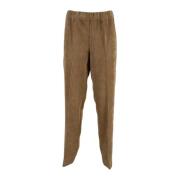 Kameel Velvet Cigarette Broek D.Exterior , Brown , Dames