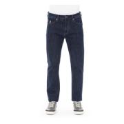Straight Jeans Baldinini , Blue , Heren
