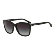 Zwarte/Grijze Zonnebril Emporio Armani , Black , Dames