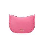 Roze Leren Schoudertas met Logo Michael Kors , Pink , Dames