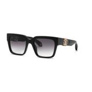 Squadrata Nero Lucido Zonnebril Roberto Cavalli , Black , Dames