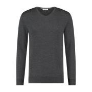 V-neck Knitwear Born With Appetite , Gray , Heren
