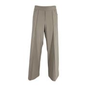 Cropped Faux Leather Broek D.Exterior , Green , Dames